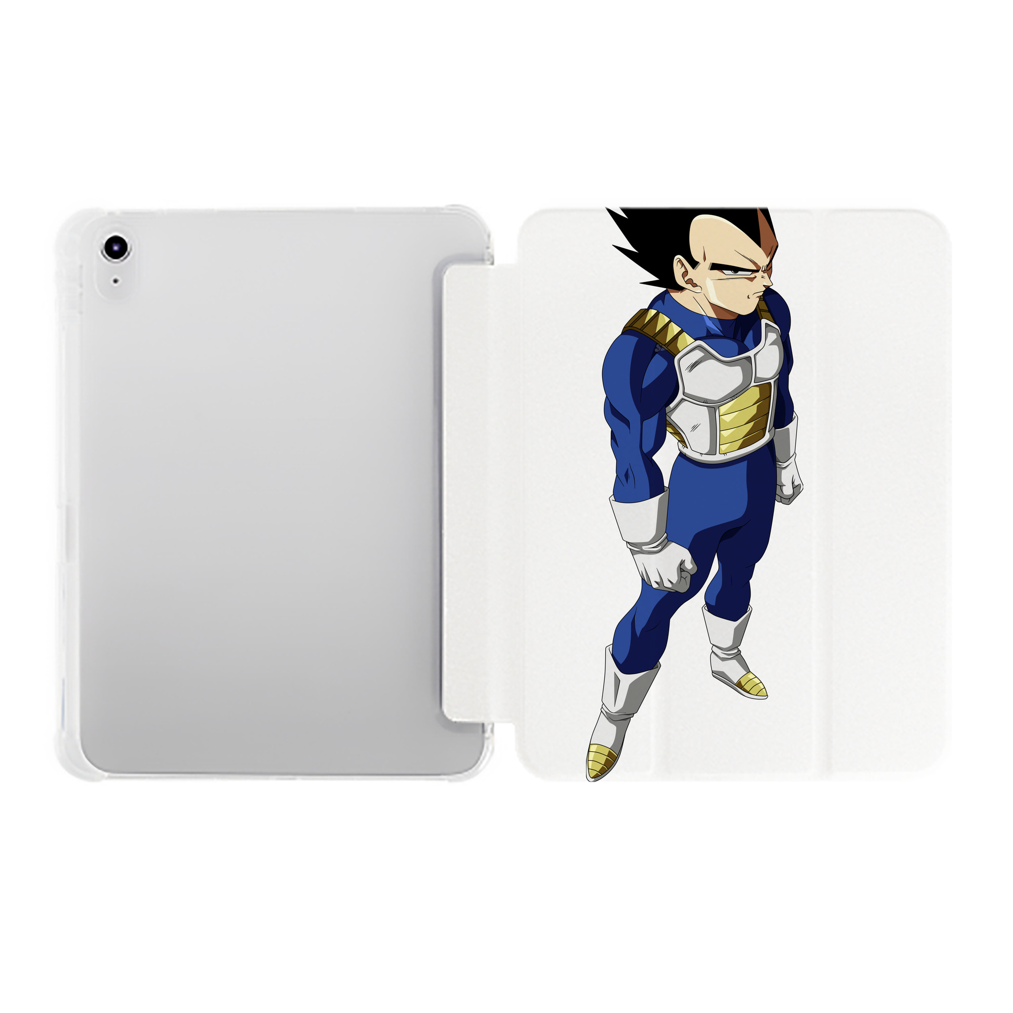 （画像用） ドラゴンボール ベジータ四世（Bejīta Yonsei）DRAGON BALL Vegeta IV IPad ケース ペン収納付き 三つ折りスタンド PUレザー×シリコン 対応機種9.5/10.5/10.9インチ
